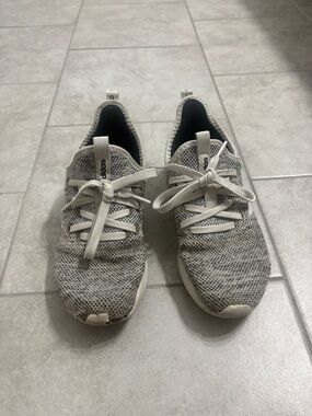 adidas Light Gray Knit Lace-Up Sneakers